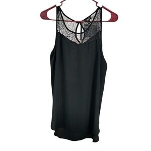 Mossimo Black Lace Back Tank Top size medium